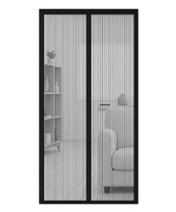 Plasa magnetica Micul Fermier, anti-insecte, pentru usa, dimensiune 120*210 cm, negru 