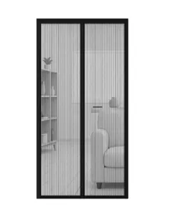 Plasa magnetica Micul Fermier, anti-insecte, pentru usa, dimensiune 100*210 cm, maro 