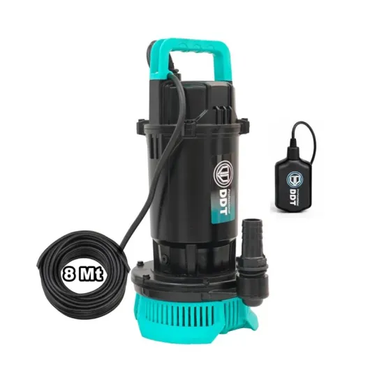 Pompa submersibila apa curata DDT cu plutitor WQDS-0.6 – 0.75HP, 220V, debit 3 m³/h, bobinaj cupru masiv, refulare 25m