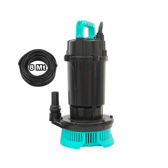 Pompa submersibila apa curata DDT cu plutitor WQDS-0.6 – 0.75HP, 220V, debit 3 m³/h, bobinaj cupru masiv, refulare 25m