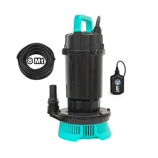 Pompa submersibila apa curata DDT cu plutitor WQDS-0.6 – 0.75HP, 220V, debit 3 m³/h, bobinaj cupru masiv, refulare 25m