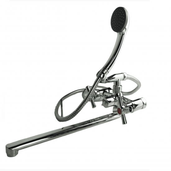 Baterie baie chrome, silumin, cartus ceramic, monocomanda, FLEKO FZBB-535