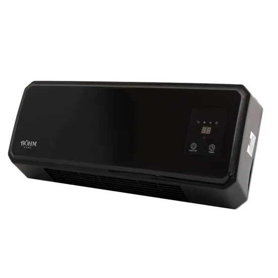 Aeroterma de perete cu display si telecomanda BÖHM BH2000BL, 20–25 m², 1000W-2000W
