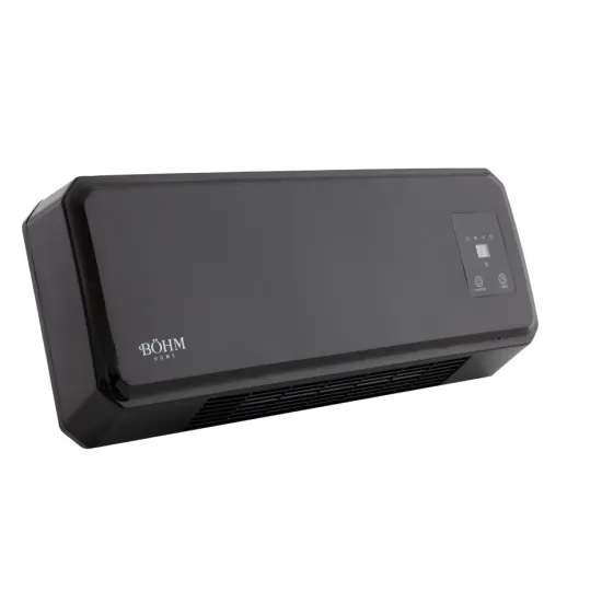 Aeroterma de perete cu display si telecomanda BÖHM BH2000BL, 20–25 m², 1000W-2000W