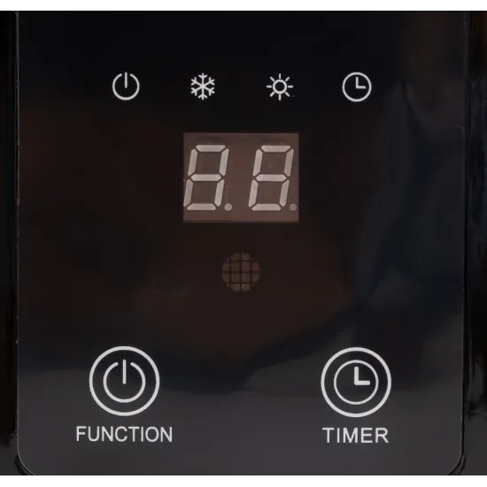 Aeroterma de perete cu display si telecomanda BÖHM BH2000BL, 20–25 m², 1000W-2000W