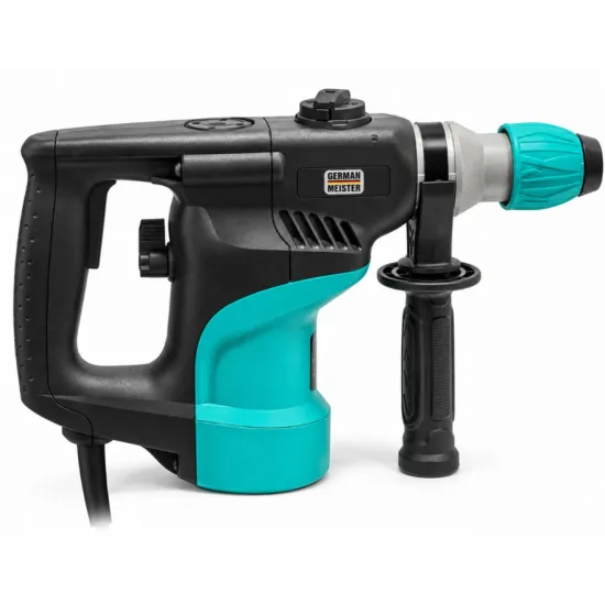 Ciocan Rotopercutor German Meister 32C, 1900W, 880 rpm, SDS, cu Mâner Auxiliar și Valiză de Transport
