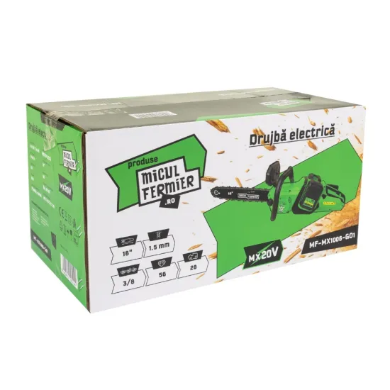 Drujba electrica Micul Fermier 40V 2x4Ah 16" Brushless