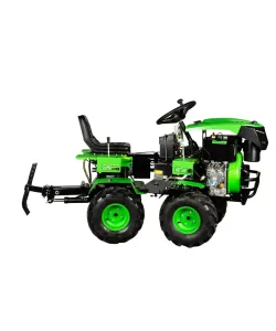 Motocultivator Ride-On Micul Fermier, 17CP, capacitate cilindrica 530 CC, motor 4 timpi, 4X4, 4 viteze, 2 cutii de viteze, pornire electrica, sistem hidraulic