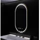 Oglinda LED Ovala, 50x80cm, Roven Senzor MotionGlow Marcello, Sistem Dezaburire, Ceas & Termometru, Dimabila
