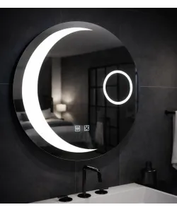 Oglinda LED Rotunda, 70cm, Orbis Touch, Sistem Dezaburire, Dimabila