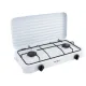 Plita cu doua arzatoare pe gaz si aprindere manuala BÖHM BG-M-002-W, 4.4 kW