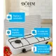 Plita cu doua arzatoare pe gaz si aprindere manuala BÖHM BG-M-002-W, 4.4 kW