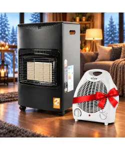 Pachet Soba Gaz GPL Bohm BF-003A, 4.2kW, 3 trepte, 20-80 m2 + Aeroterma Electrica Bohm BFH-801, 2000W CADOU