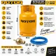 Butelie gaz GPL cu guler Rotor, volum 26l, metal, omologata ISCIR pentru Aragaz, Plita sau Soba, include furtun 2m, ceas regulator, cleme, cheie, garnitura