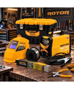 Pachet Aparat Sudura MIG MMA TIG ROTOR MMLT-290A, 290 A + Masca Automata, Consumabile si Troler Scule RTB-4026