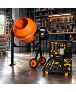 Pachet Betoniera Temp HCM660, 205L, 1250W + Set Autofiletanta ROTOR RSET-AP21, 21V, 70 Nm, 40 de piese