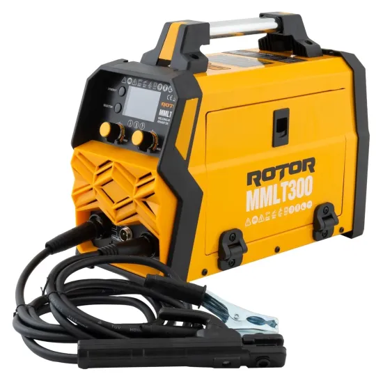 Pachet Aparat Sudura Invertor ROTOR MMLT-300, MIG MMA LIFT-TIG + Geanta Textila Scule 16 inch, 21 buzunare