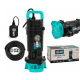 Pompa submersibila cu plutitor pentru apa curata DDT WQDS-0.4 – 0.5HP, 220V, debit 1.5 m³/h, bobinaj cupru masiv, refulare 18m