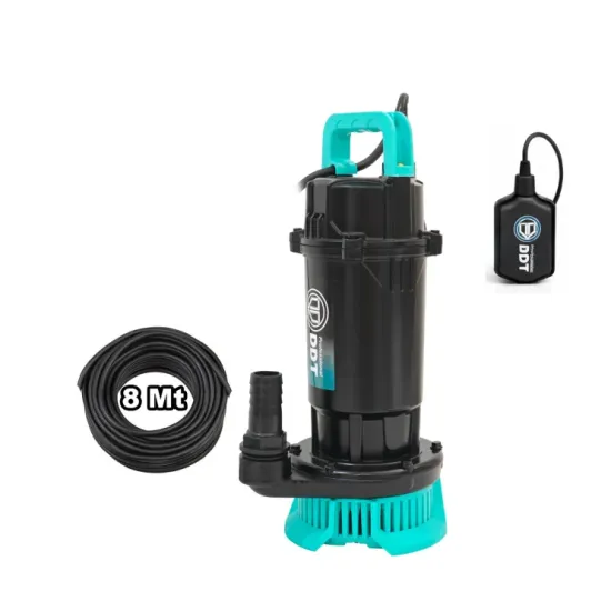 Pompa submersibila cu plutitor pentru apa curata DDT WQDS-0.4 – 0.5HP, 220V, debit 1.5 m³/h, bobinaj cupru masiv, refulare 18m
