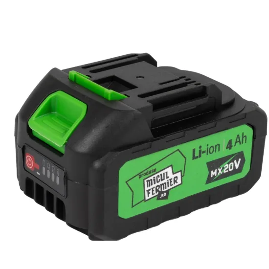 Motocoasa electrica Micul Fermier, 20V, 2 acumulatori 4Ah, 3 viteze, maner dublu, Brushless