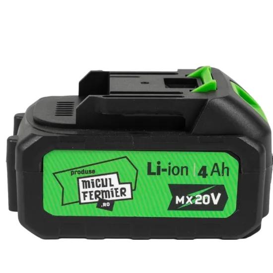 Motocoasa electrica Micul Fermier, 20V, 2 acumulatori 4Ah, 3 viteze, maner dublu, Brushless