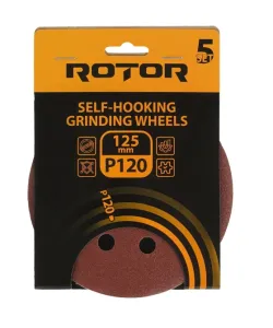 Disc abraziv pentru slefuitor cu excentric ROTOR 125 P120 - Pachet 5 bucati
