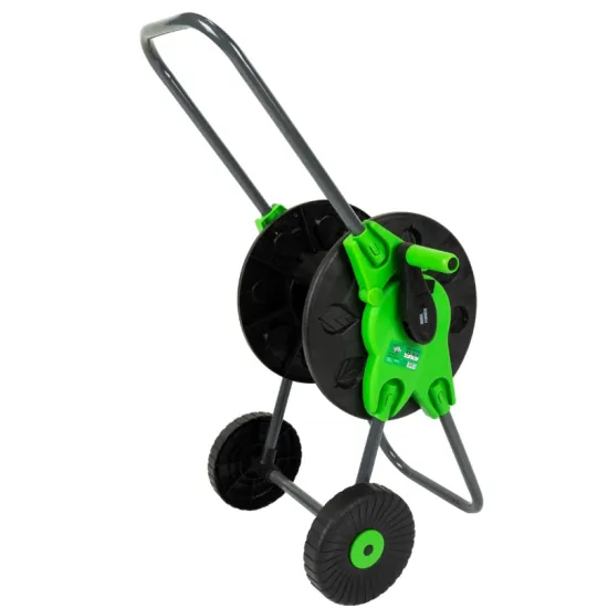 Tambur pentru furtun Micul Fermier MF-IR3050-G01 lungime maxima furtun 45m, 1/2", cu roti