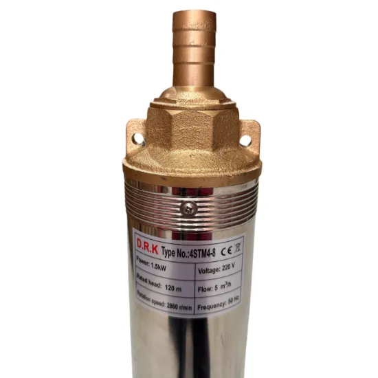 Pompa Submersibila Cupru DRK, Model 4STM4-8,1.5 kW, 25 metri cablu, Debit 5m3/h,refulare 120 m