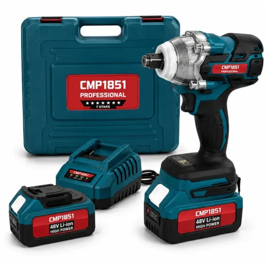 Masina de insurubat Cheie cu impact 48V 10Ah , cu 2 acumulatori si accesorii CAMPION PROFESSIONAL CMP1851