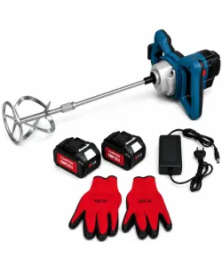 Mixer electric pentru mortar, cu 2 acumulatori 48V, 0-850RPM, paleta de rezerva, chei montaj, CAMPION PROFESSIONAL CMP1831