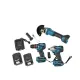 Set scule cu acumulator 2 Baterii 48V si 10 Ah : pistol impact, bormasina si polizor unghiular (flex) VALIZA TRANSPORT