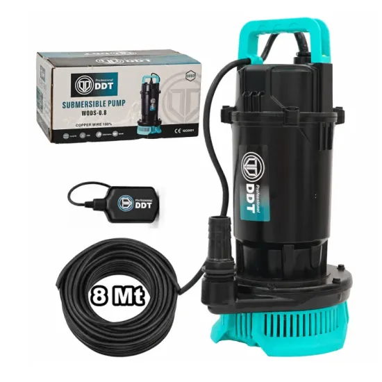 Pompa submersibila apa curata cu plutitor DDT WQDS-0.8 – 1.0HP, 220V, debit 3 m³/h, bobinaj cupru masiv