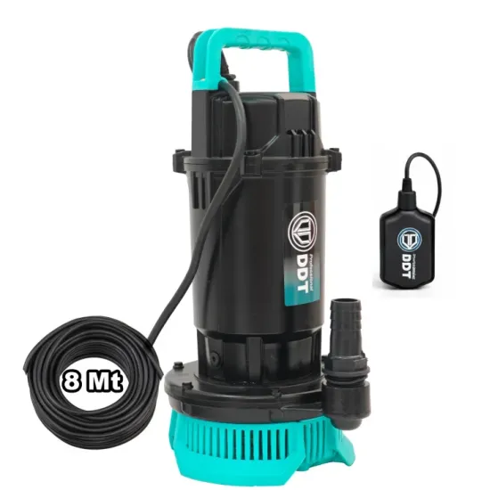 Pompa submersibila apa curata cu plutitor DDT WQDS-0.8 – 1.0HP, 220V, debit 3 m³/h, bobinaj cupru masiv