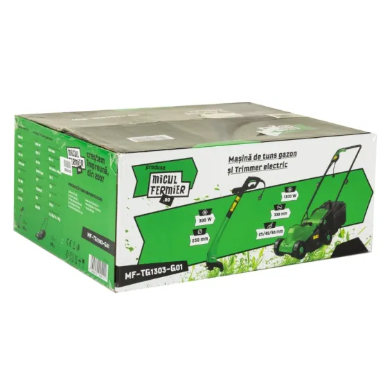 Pachet Micul Fermier masina de tuns gazon 1.3KW si trimmer electric 0.3KW