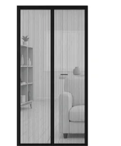 Plasa magnetica Micul Fermier, anti-insecte, pentru usa, dimensiune 100*210 cm, negru