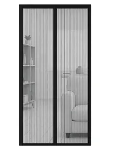 Plasa magnetica Micul Fermier, anti-insecte, pentru usa, dimensiune 100*210 cm, gri