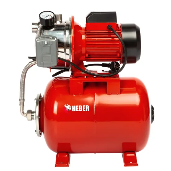 Hidrofor de mare putere Heber®, AUTOJS80, 24L, 1000W, 50l/min, H refulare 40m, pompa din fonta si inox