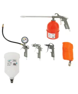 Kit accesorii aer comprimat Detoolz, 5 piese, cupla rapida