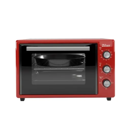 Cuptor electric Zilan ZLN5322 Gusto 35L, 1800W, timer 90 min, 250°C - Rosu