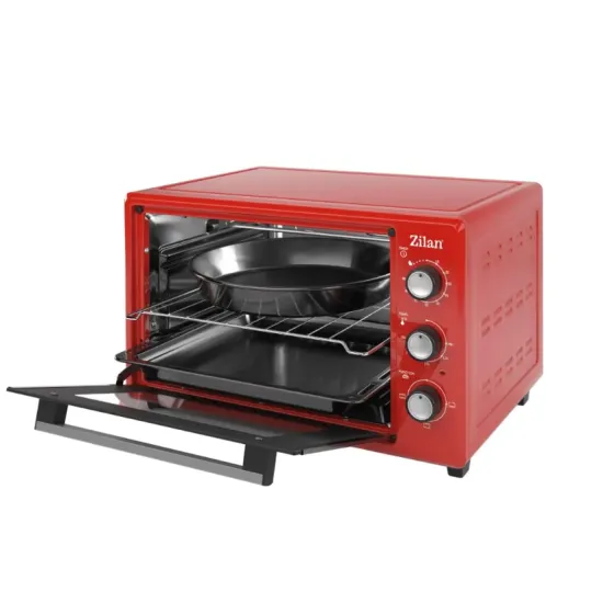 Cuptor electric Zilan ZLN5322 Gusto 35L, 1800W, timer 90 min, 250°C - Rosu