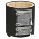 Focar rotund boiler baie, usa fonta 120L