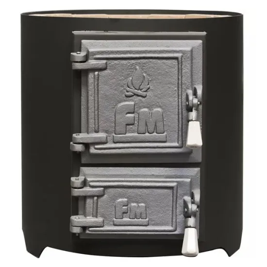 Focar rotund boiler baie, usa fonta 120L