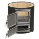 Focar rotund boiler baie, usa fonta 120L