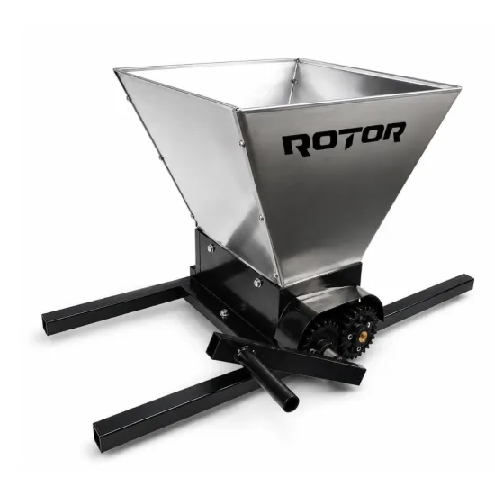 Pachet Teasc Presa Struguri si Fructe ROTOR FP-40, 40 L, lemn masiv de stejar + Zdrobitor Struguri Manual ROTOR HGP-50S, cuva 28L inox