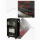 Pachet Soba pe gaz GPL (butelie) si electric Hausberg HB-1020NG, aprindere piezo-electrica, 4.2kW, Negru, Ceas butelie, 1m furtun gaz MN2015 si 2 coliere furtun