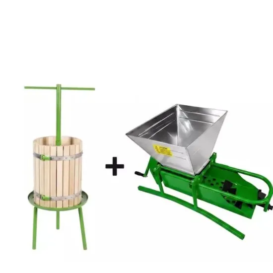 Pachet zdrobitor-desciorchinator struguri manual Micul Fermier , 300 kg/h + Teasc Struguri, 32 litri, GF-1710