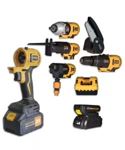 Trusa 5 in 1 scule cu acumulator ROTOR JFCT001 Pistol Impact -Bormasina cu mandrina -Mini Fierastrau -Spalator cu presiune, - 2 Acumulatori 21V//2Ah Trusa 5 in 1 scule cu acumulator ROTOR JFCT001 Pistol Impact -Bormasina cu mandrina -Mini Fierastrau -Spalator cu presiune, - 2 Acumulatori 21V//2Ah
