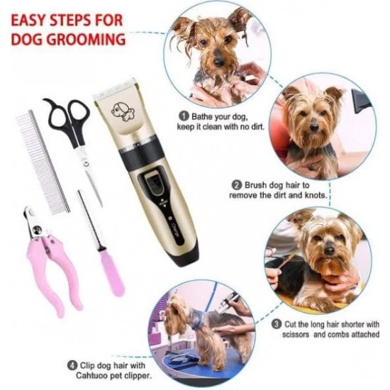 Masina de tuns animale fara fir, 1200 mAh, accesorii incluse Masina de tuns animale fara fir, 1200 mAh, accesorii incluse