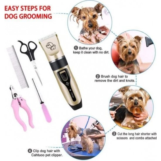 Masina de tuns animale fara fir, 1200 mAh, accesorii incluse