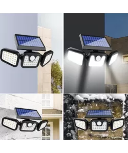 Set 2 Lampi cu incarcare Solara 150W Leduri COB Senzor de Miscare Prindere pe Perete Set 2 Lampi cu incarcare Solara 150W Leduri COB Senzor de Miscare Prindere pe Perete